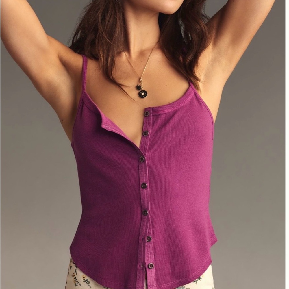 Pilcro Button-Front Cami